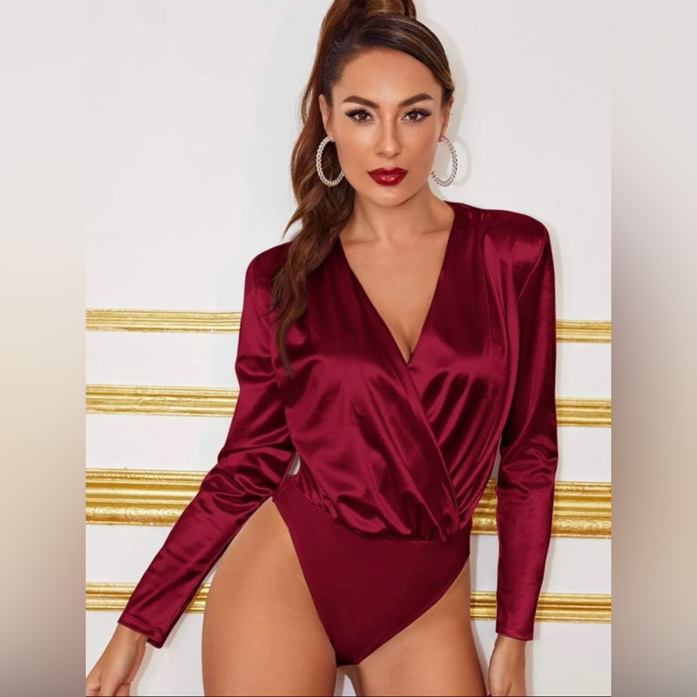 Burgundy bodysuit
